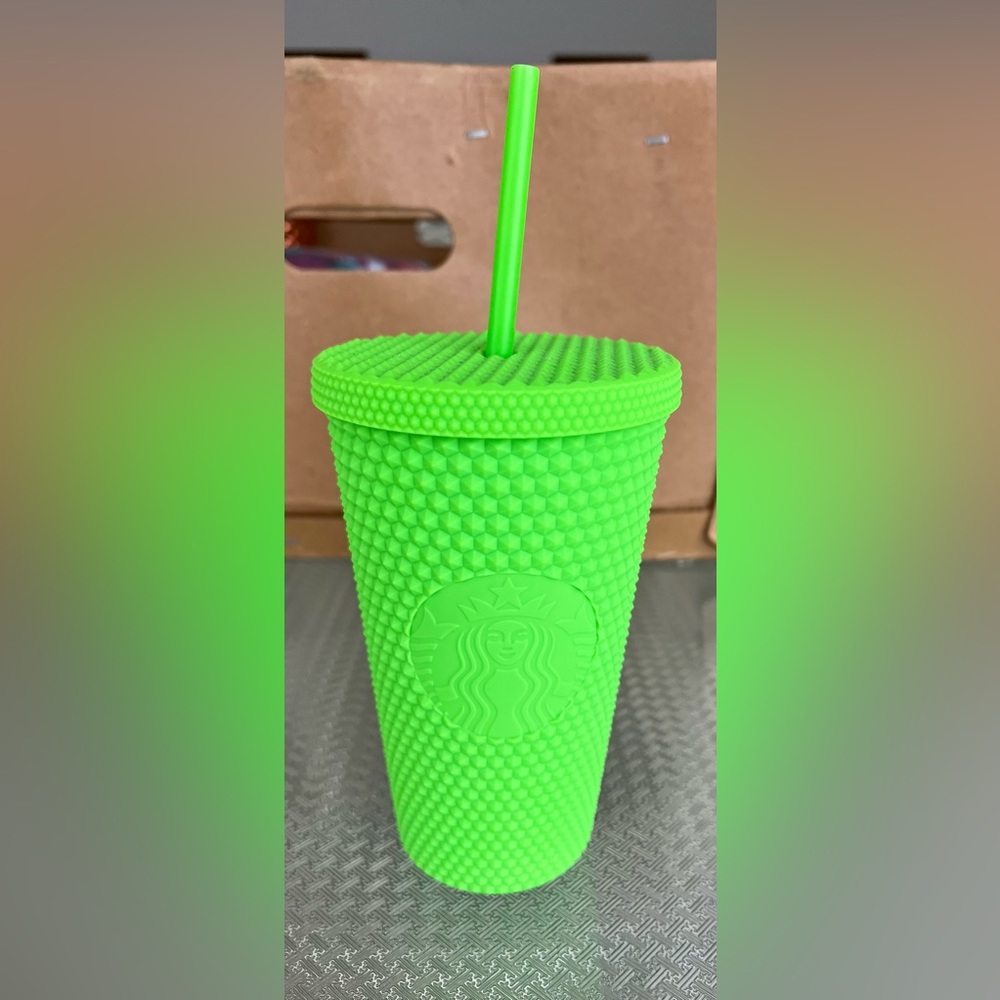 STARBUCKS tumbler 2021 fall release neon green